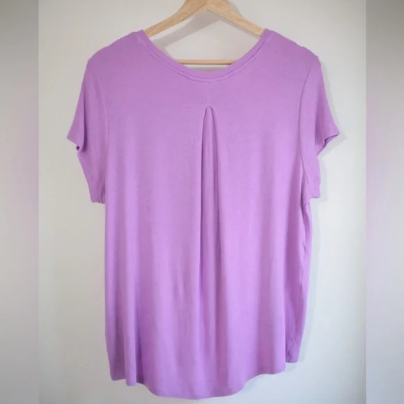 Athleta Purple High-Low Tee | Soft Athleisure Top - Picture 2 of 8